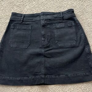 Black denim madewell mini skirt